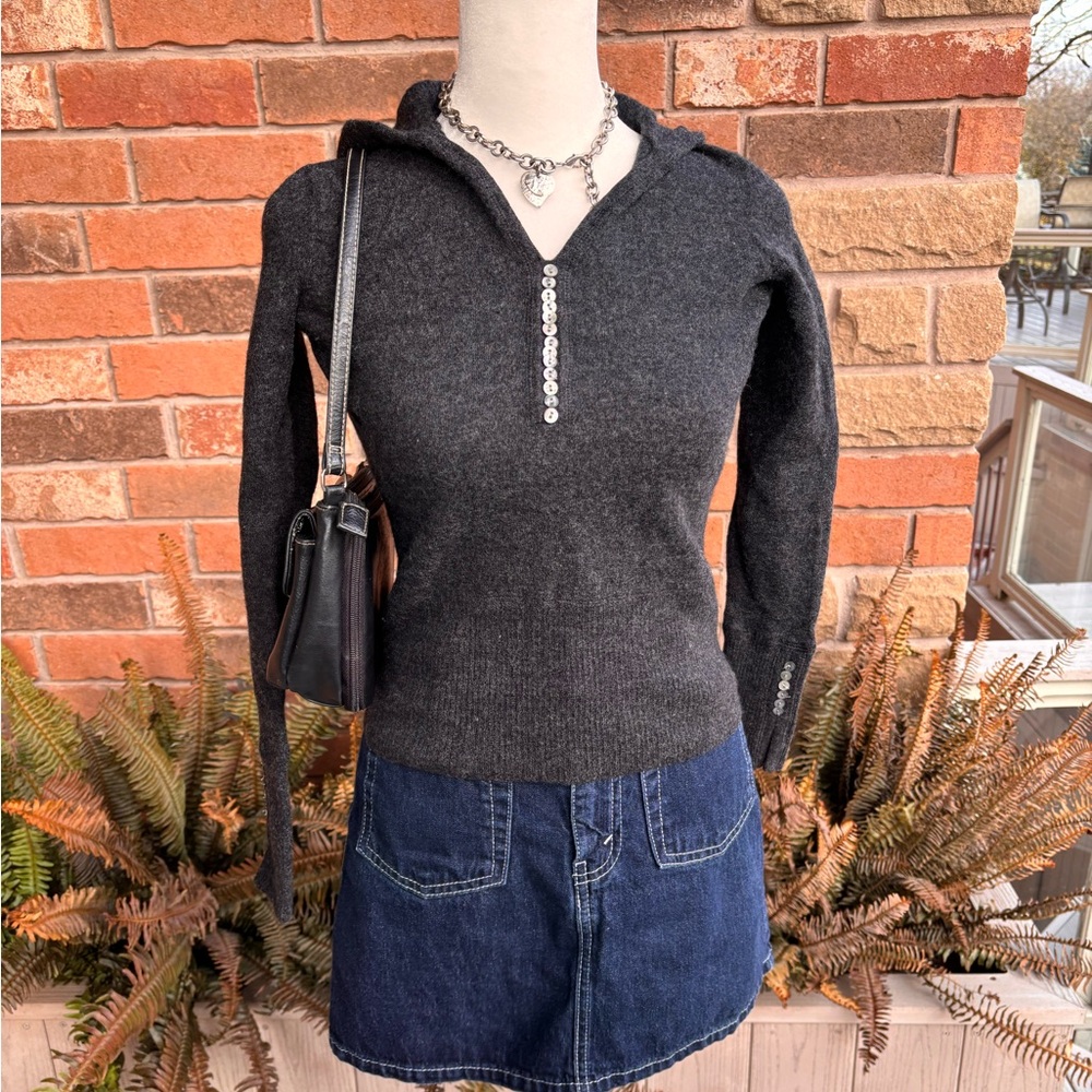 Sarah Spencer Charcoal Merino Wool Hoodie 🩶